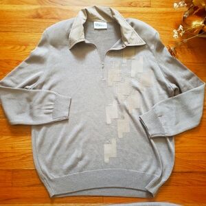 Phillipe Marques sz 12 sweater skirt set USA Made tan embellished sweater